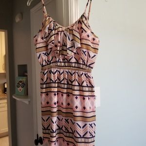 Spaghetti Strap Pattern Dress